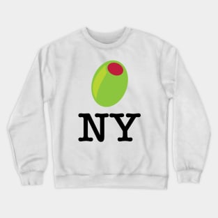 Olive NY Food Pun Green Olive Meme Crewneck Sweatshirt